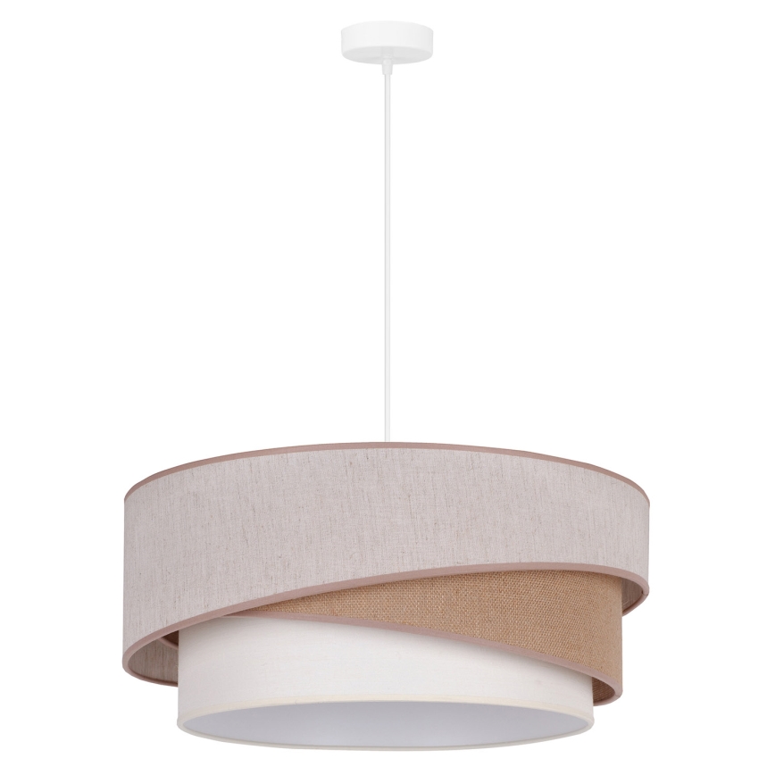 Duolla - Luster na sajli KOBO 1xE27/15W/230V pr. 45 cm bež/smeđa/bijela