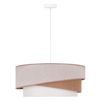 Duolla - Luster na sajli KOBO 1xE27/15W/230V pr. 45 cm bež/smeđa/bijela
