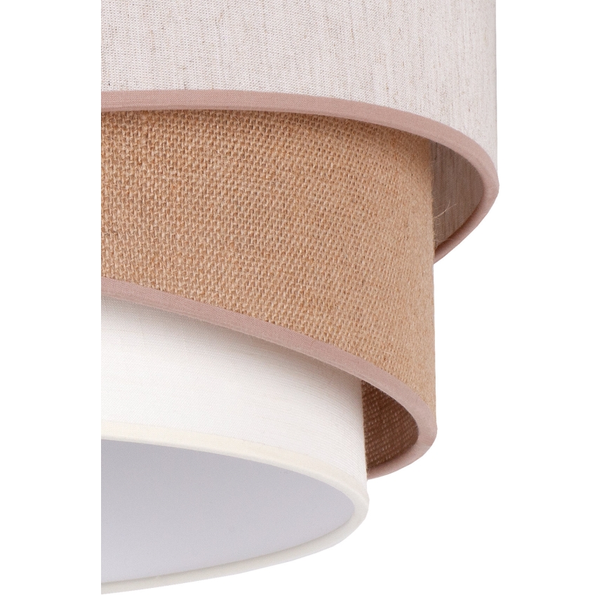 Duolla - Luster na sajli KOBO 1xE27/15W/230V pr. 45 cm bež/smeđa/bijela