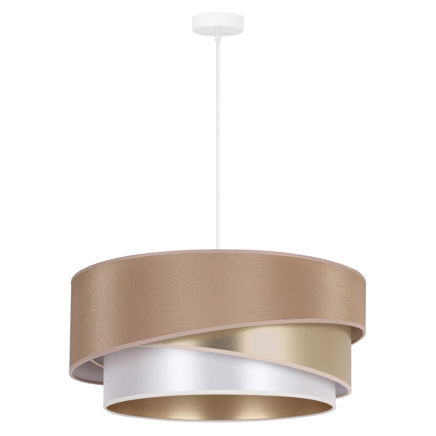 Duolla - Luster na sajli KOBO 1xE27/15W/230V pr. 45 cm bež/zlatna/bijela
