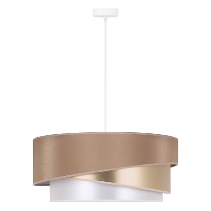 Duolla - Luster na sajli KOBO 1xE27/15W/230V pr. 45 cm bež/zlatna/bijela