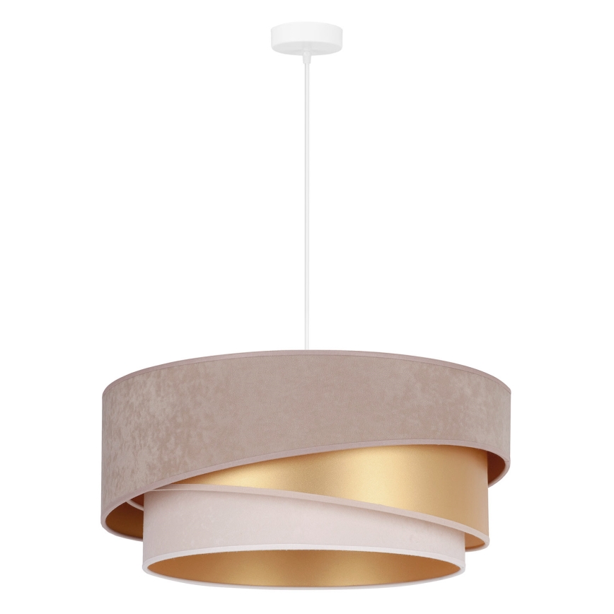 Duolla - Luster na sajli KOBO 1xE27/15W/230V pr. 45 cm bež/zlatna/krem
