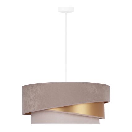 Duolla - Luster na sajli KOBO 1xE27/15W/230V pr. 45 cm bež/zlatna/krem