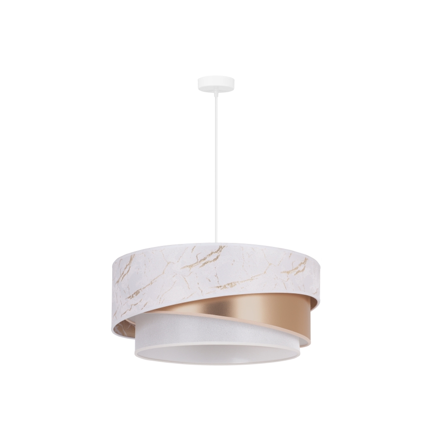 Duolla - Luster na sajli KOBO 1xE27/15W/230V pr. 45 cm bijela/ružičasto zlatna