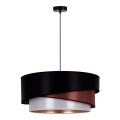 Duolla - Luster na sajli KOBO 1xE27/15W/230V pr. 45 cm crna/boje vina/srebrna