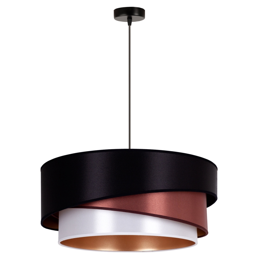Duolla - Luster na sajli KOBO 1xE27/15W/230V pr. 45 cm crna/boje vina/srebrna