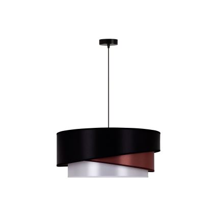Duolla - Luster na sajli KOBO 1xE27/15W/230V pr. 45 cm crna/boje vina/srebrna