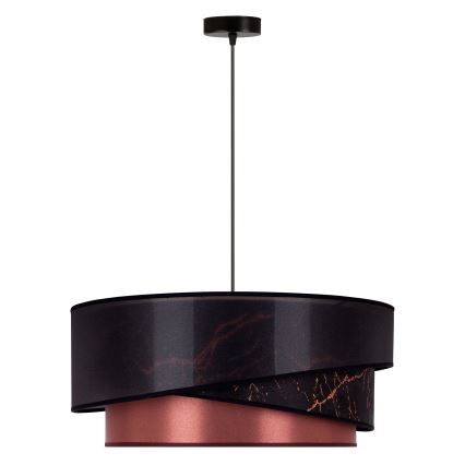 Duolla - Luster na sajli KOBO 1xE27/15W/230V pr. 45 cm crna/boje vina/zlatna