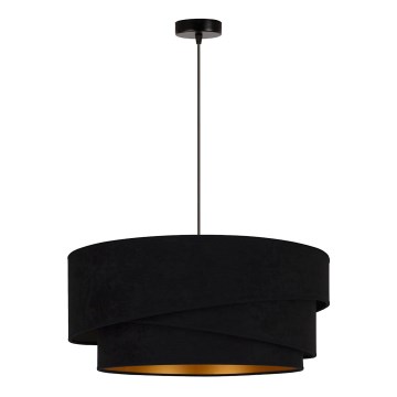 Duolla - Luster na sajli KOBO 1xE27/15W/230V pr. 45 cm crna/zlatna