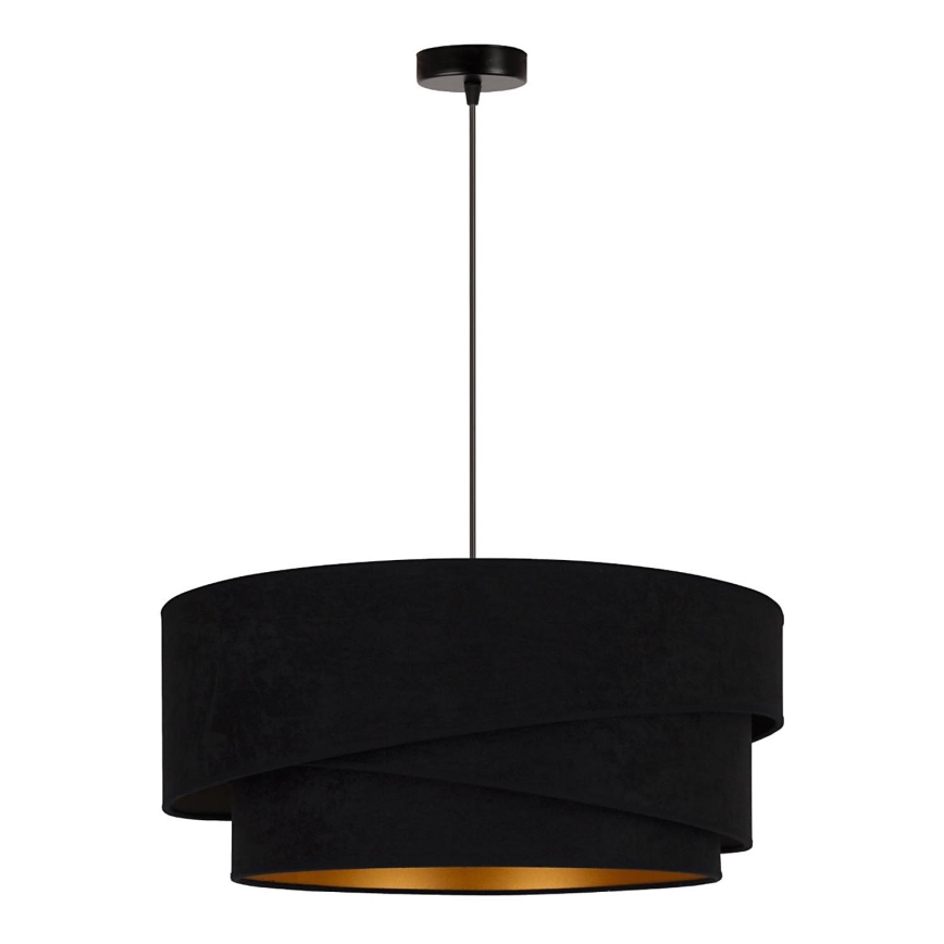 Duolla - Luster na sajli KOBO 1xE27/15W/230V pr. 45 cm crna/zlatna