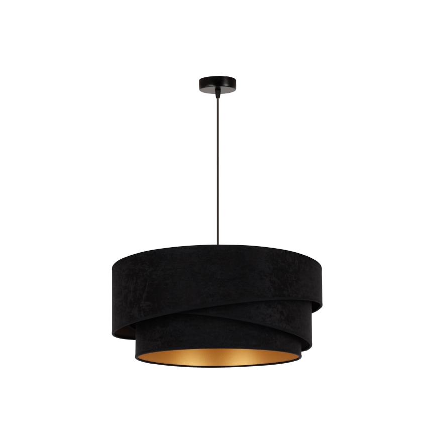 Duolla - Luster na sajli KOBO 1xE27/15W/230V pr. 45 cm crna/zlatna