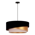 Duolla - Luster na sajli KOBO 1xE27/15W/230V pr. 45 cm crna/zlatna/krem