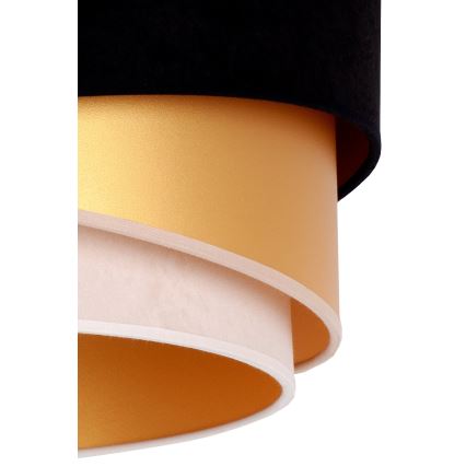 Duolla - Luster na sajli KOBO 1xE27/15W/230V pr. 45 cm crna/zlatna/krem