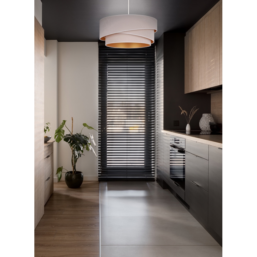 Duolla - Luster na sajli KOBO 1xE27/15W/230V pr. 45 cm krem/zlatna