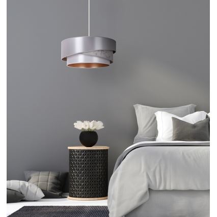Duolla - Luster na sajli KOBO 1xE27/15W/230V pr. 45 cm srebrna/zlatna