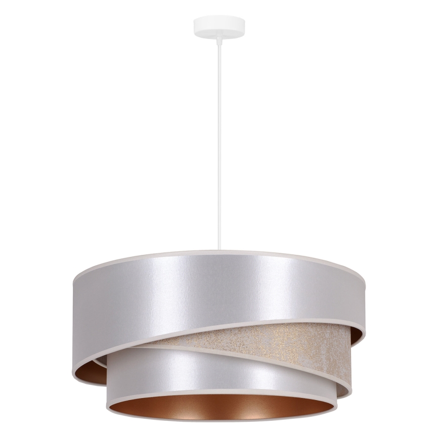 Duolla - Luster na sajli KOBO 1xE27/15W/230V pr. 45 cm srebrna/zlatna