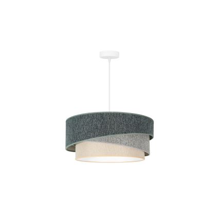 Duolla - Luster na sajli KOBO ECO RECYCLING 1xE27/15W/230V pr. 45 cm zelena/siva/krem