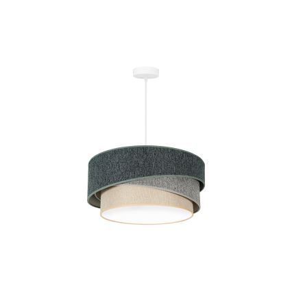 Duolla - Luster na sajli KOBO ECO RECYCLING 1xE27/15W/230V pr. 45 cm zelena/siva/krem