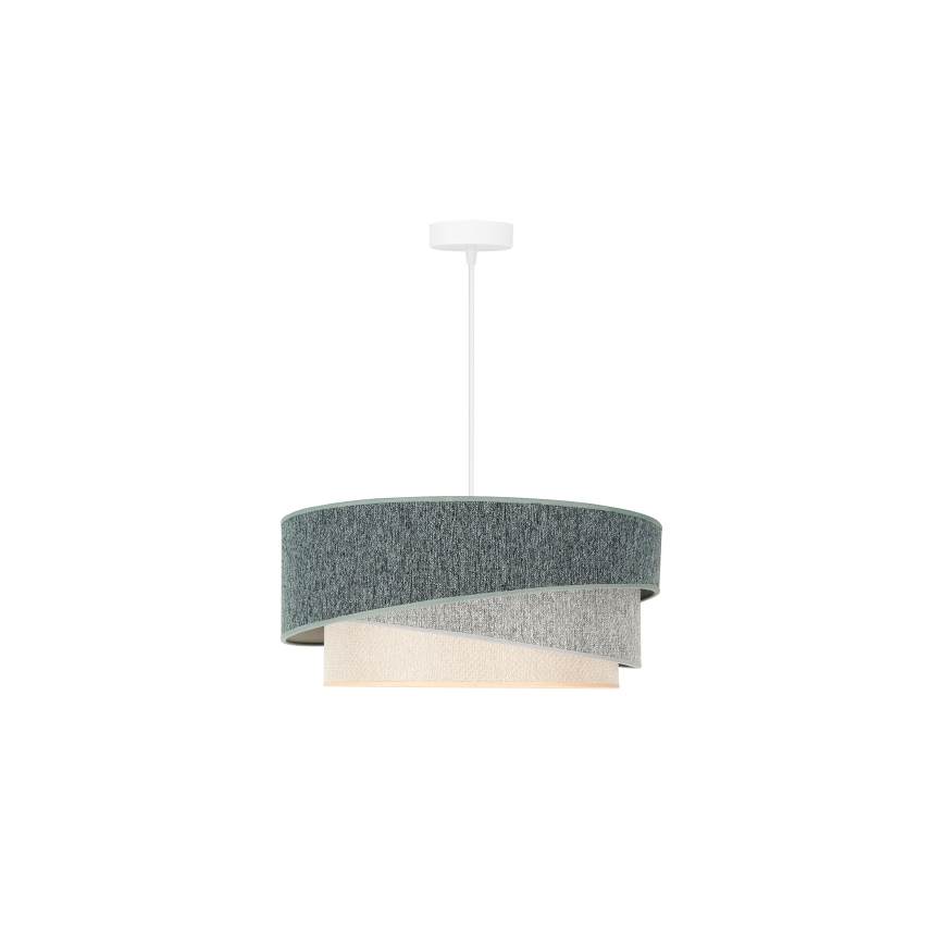 Duolla - Luster na sajli KOBO ECO RECYCLING 1xE27/15W/230V pr. 45 cm zelena/siva/krem