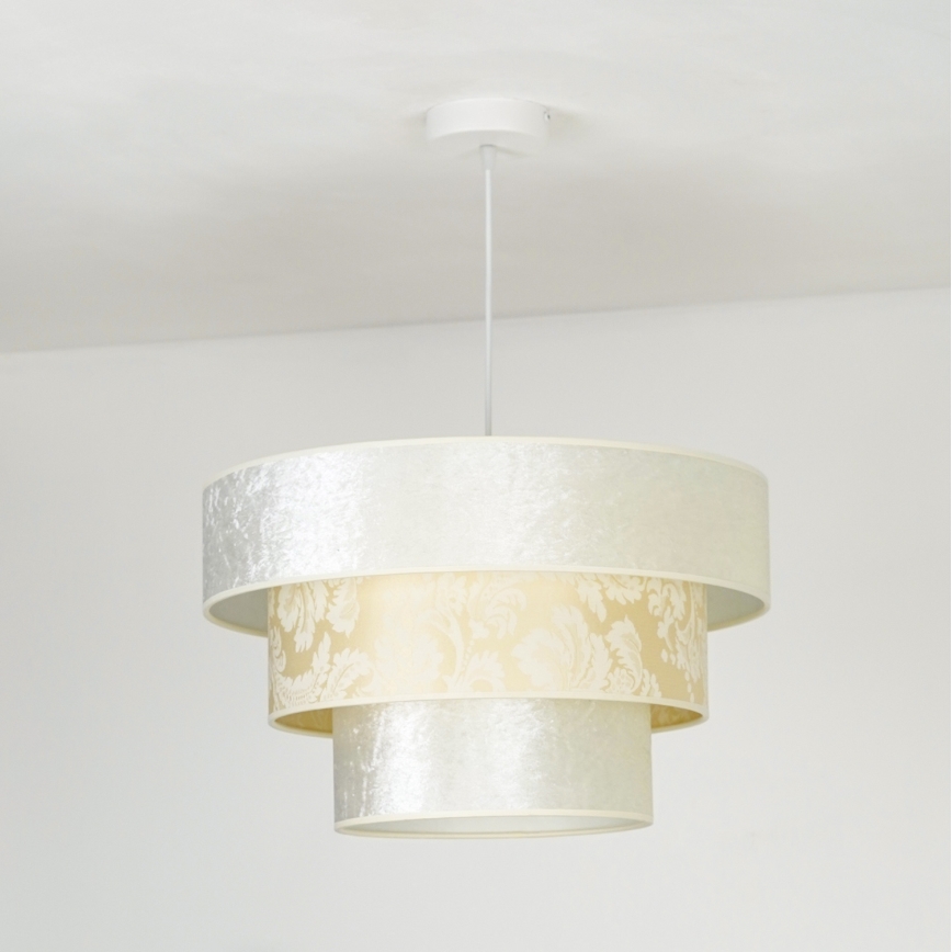 Duolla - Luster na sajli LUNETA 1xE27/40W/230V pr. 45 cm krem