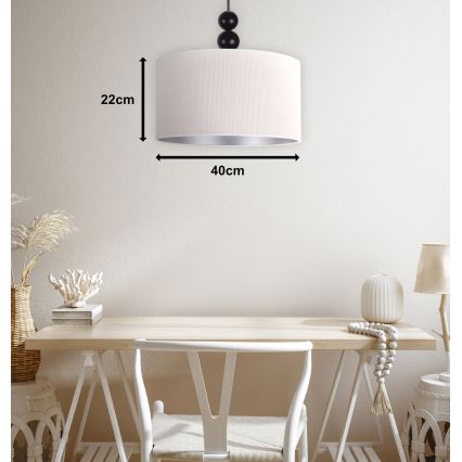 Duolla - Luster na sajli LYON 1xE27/15W/230V pr. 40 cm krem