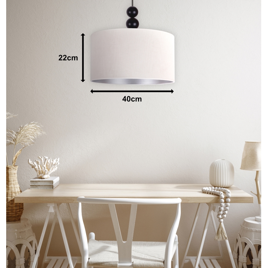 Duolla - Luster na sajli LYON 1xE27/15W/230V pr. 40 cm krem