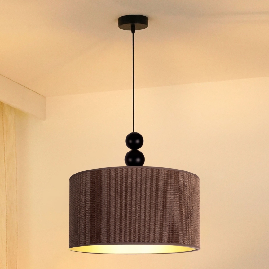 Duolla - Luster na sajli LYON 1xE27/15W/230V pr. 40 cm smeđa