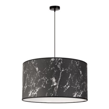 Duolla - Luster na sajli MARBLE 1xE27/40W/230V pr. 45 cm crna/bijela