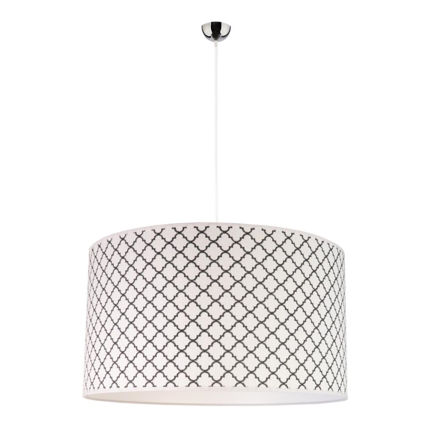 Duolla - Luster na sajli MAROKO 1xE27/40W/230V pr. 45 cm bijela/crna