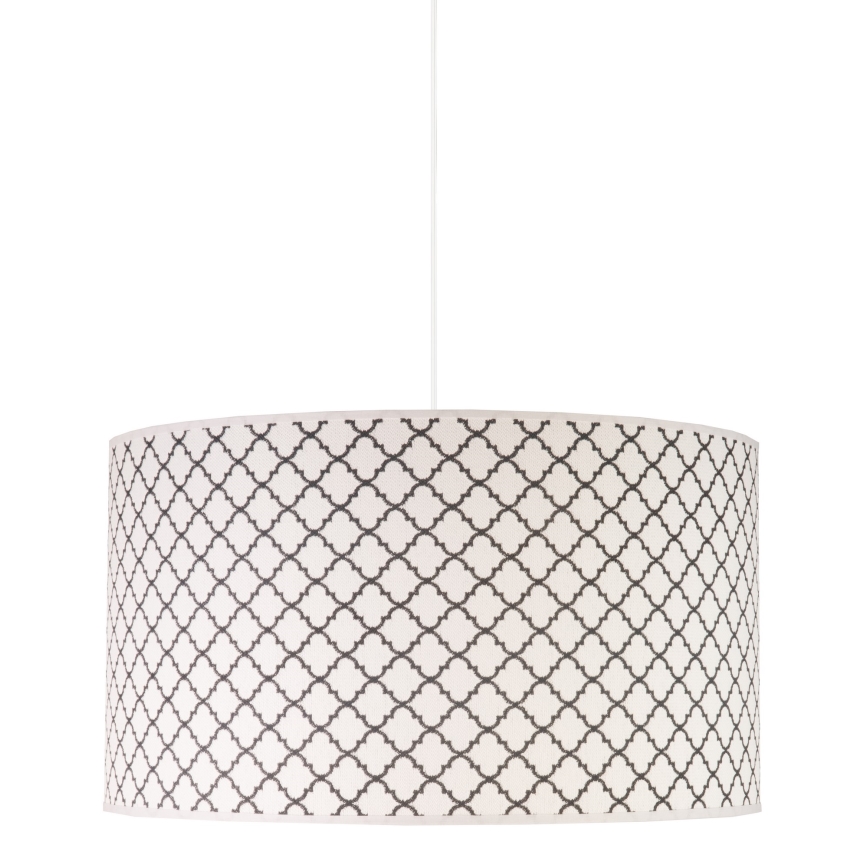 Duolla - Luster na sajli MAROKO 1xE27/40W/230V pr. 45 cm bijela/crna