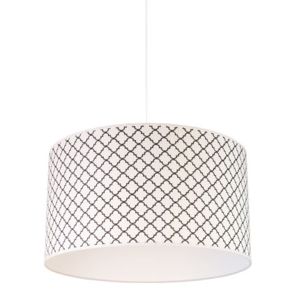 Duolla - Luster na sajli MAROKO 1xE27/40W/230V pr. 45 cm bijela/crna