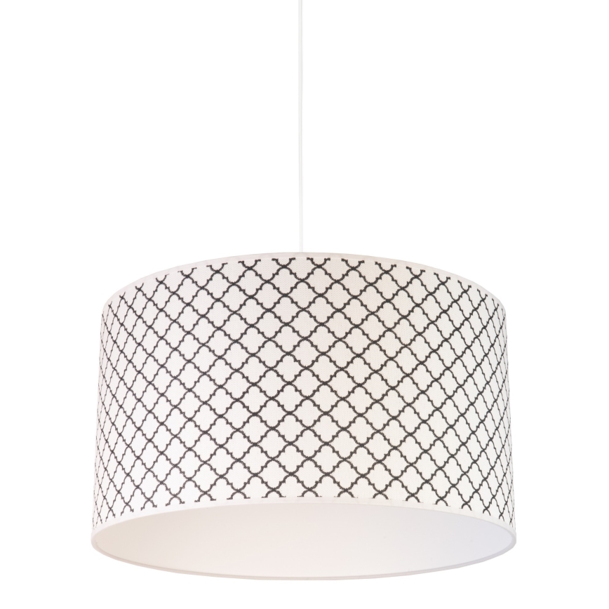 Duolla - Luster na sajli MAROKO 1xE27/40W/230V pr. 45 cm bijela/crna