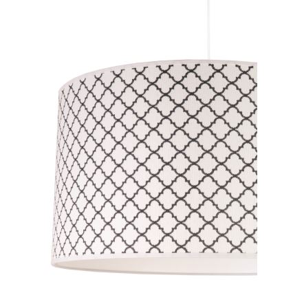 Duolla - Luster na sajli MAROKO 1xE27/40W/230V pr. 45 cm bijela/crna