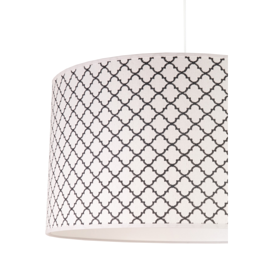 Duolla - Luster na sajli MAROKO 1xE27/40W/230V pr. 45 cm bijela/crna