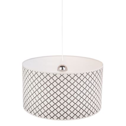 Duolla - Luster na sajli MAROKO 1xE27/40W/230V pr. 45 cm bijela/crna