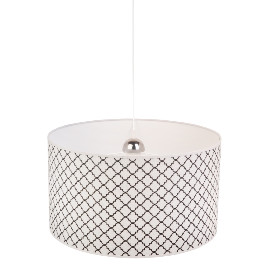 Duolla - Luster na sajli MAROKO 1xE27/40W/230V pr. 45 cm bijela/crna