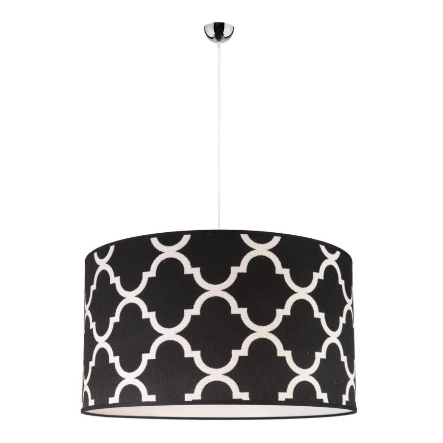 Duolla - Luster na sajli MAROKO 1xE27/40W/230V pr. 45 cm crna/bijela