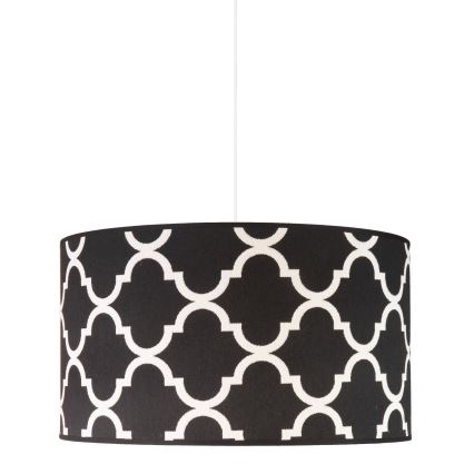 Duolla - Luster na sajli MAROKO 1xE27/40W/230V pr. 45 cm crna/bijela