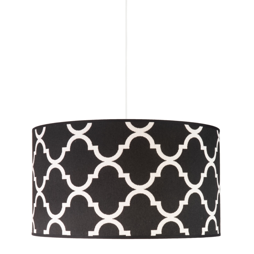 Duolla - Luster na sajli MAROKO 1xE27/40W/230V pr. 45 cm crna/bijela