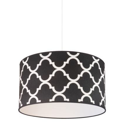 Duolla - Luster na sajli MAROKO 1xE27/40W/230V pr. 45 cm crna/bijela