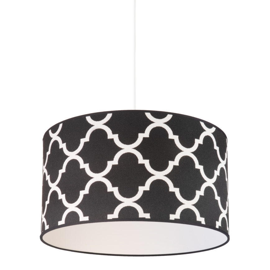 Duolla - Luster na sajli MAROKO 1xE27/40W/230V pr. 45 cm crna/bijela