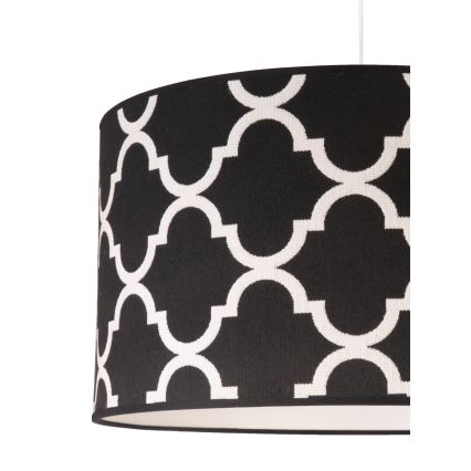 Duolla - Luster na sajli MAROKO 1xE27/40W/230V pr. 45 cm crna/bijela