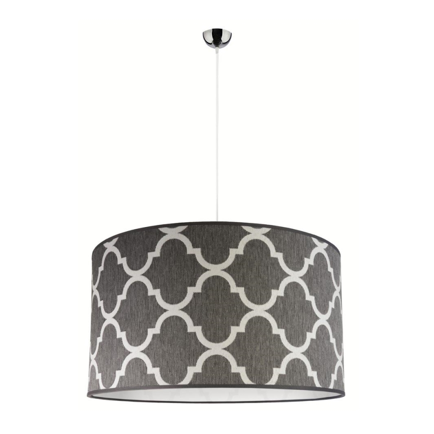 Duolla - Luster na sajli MAROKO 1xE27/40W/230V pr. 45 cm siva/bijela