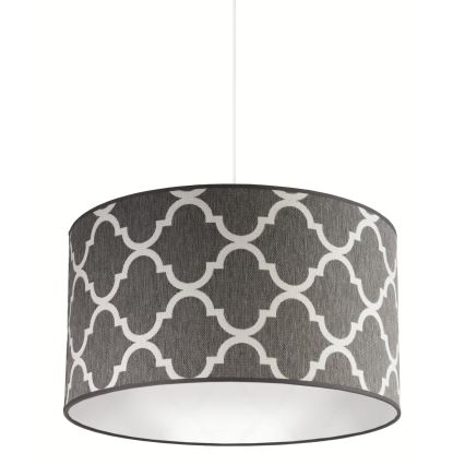 Duolla - Luster na sajli MAROKO 1xE27/40W/230V pr. 45 cm siva/bijela