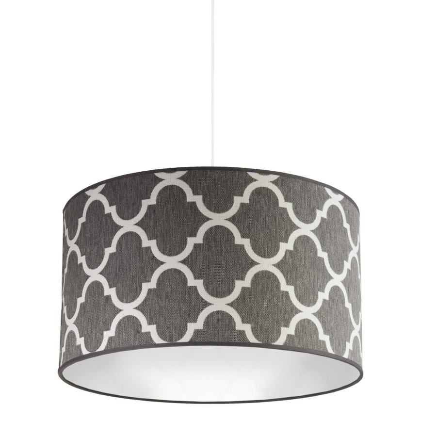 Duolla - Luster na sajli MAROKO 1xE27/40W/230V pr. 45 cm siva/bijela