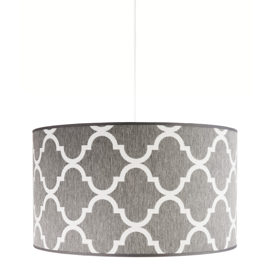 Duolla - Luster na sajli MAROKO 1xE27/40W/230V pr. 45 cm siva/bijela