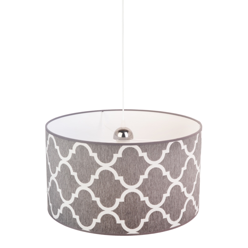 Duolla - Luster na sajli MAROKO 1xE27/40W/230V pr. 45 cm siva/bijela