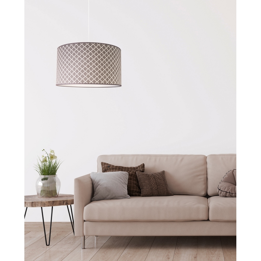 Duolla - Luster na sajli MAROKO 1xE27/40W/230V pr. 45 cm siva