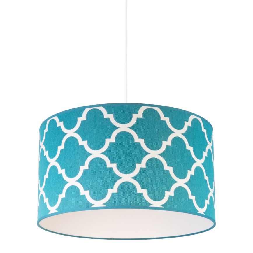 Duolla - Luster na sajli MAROKO 1xE27/40W/230V pr. 45 cm tirkizna/bijela