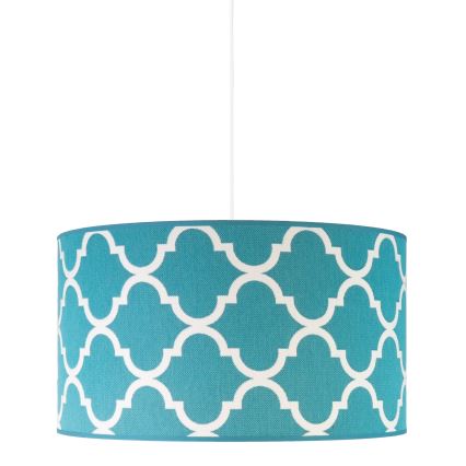 Duolla - Luster na sajli MAROKO 1xE27/40W/230V pr. 45 cm tirkizna/bijela